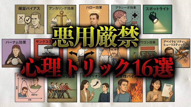 【悪用厳禁】人間がだまされる心理トリック16選